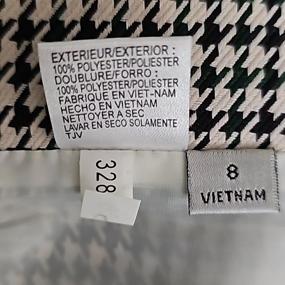 Tahari Arthur S Lavine Houndstooth Skirt Size 8 - Picture 5 of 6